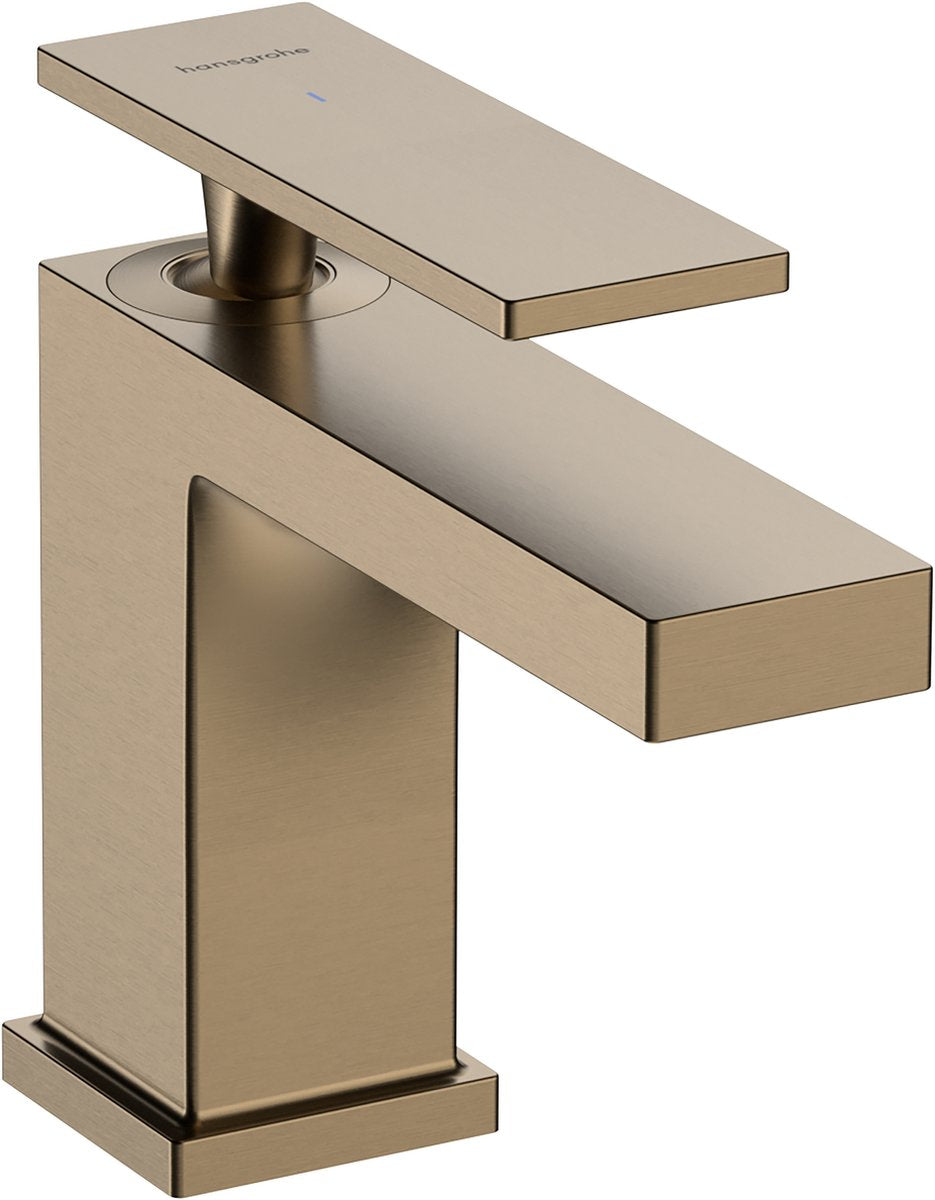 Hansgrohe tecturis e - Brunnenhahn - 80 mm - mit geradem Griff für Kaltwasser oder voreingestellte Wassertemperatur - ohne Ablaufgarnitur - Bronze gebürstet
