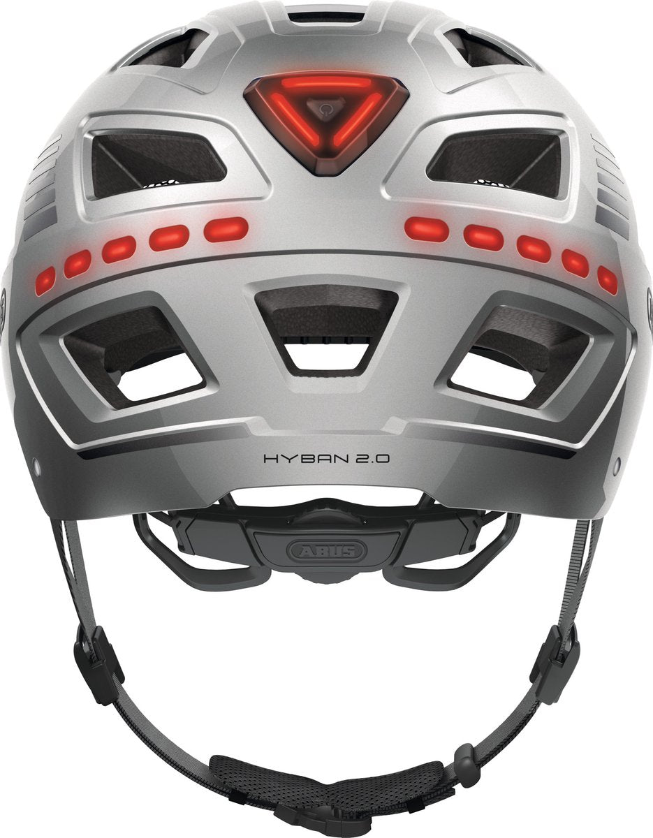 ABUS HELM HYBAN 2.0 Signal Silber XL 58-63 cm