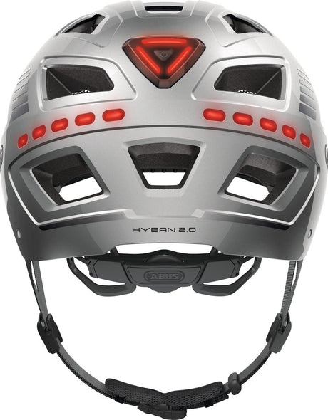 ABUS HELM HYBAN 2.0 Signal Silber XL 58-63 cm