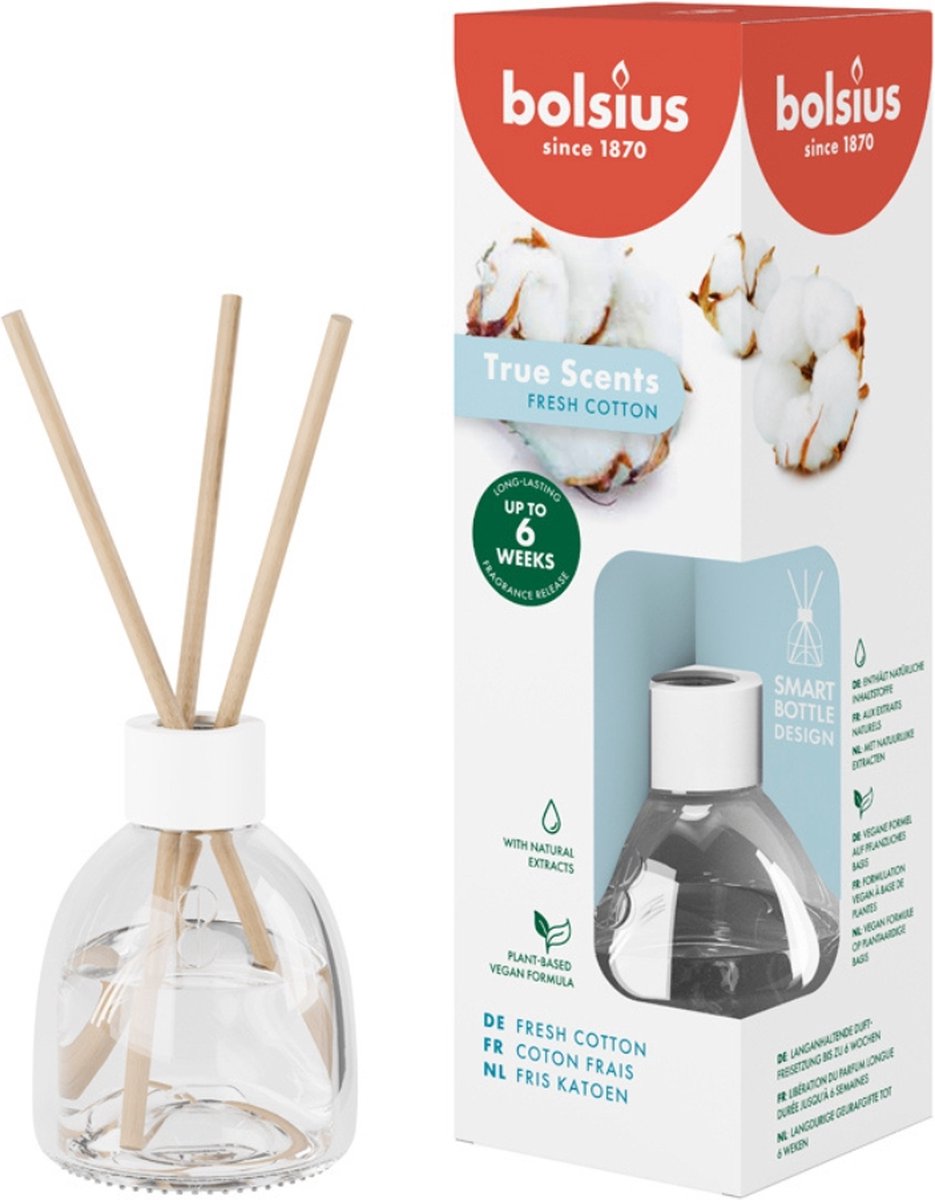 Bolsius Duftstäbchen 60 ml frische Baumwolle
