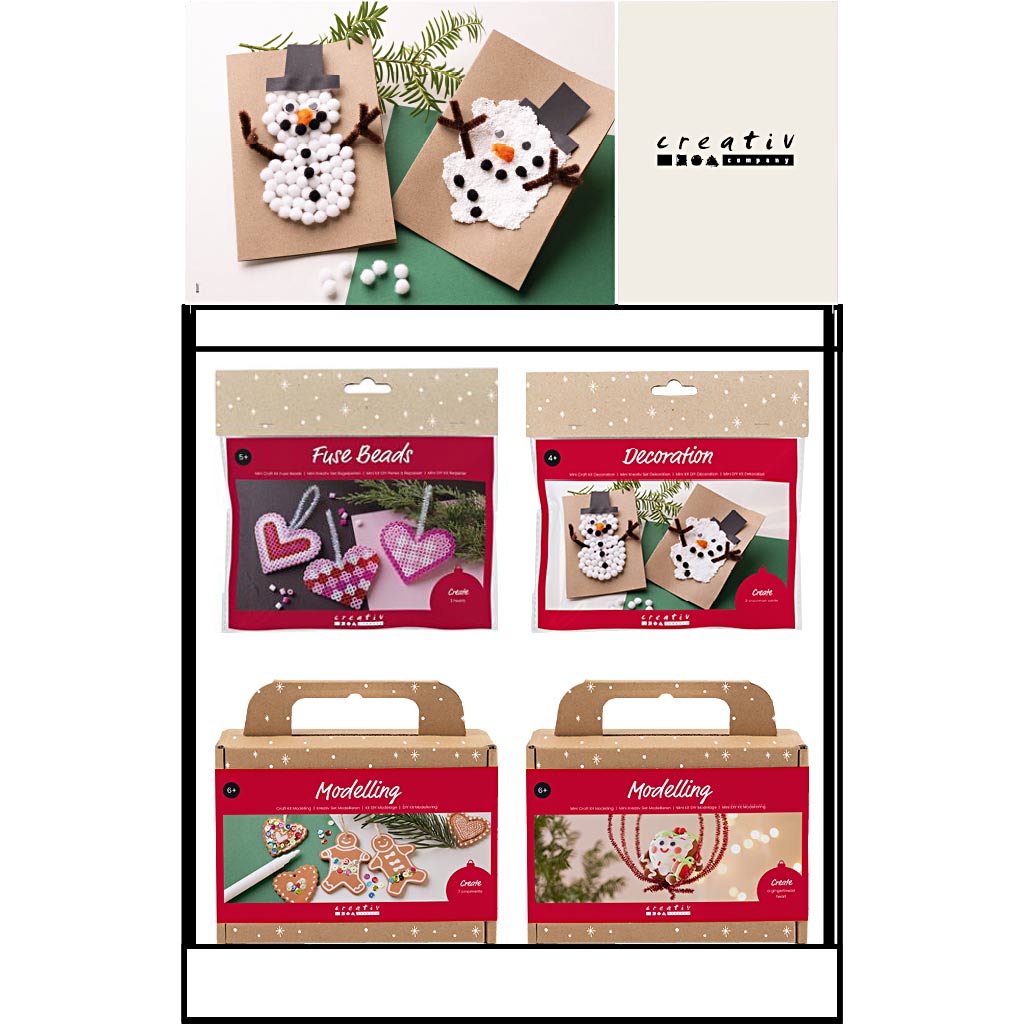 Creativ Company kleines Thekendisplay, Kategorie, Weihnachten, Kinder, H: 458 mm, T: 322 mm, B: 416 mm, 48 Stück. 1 Stück