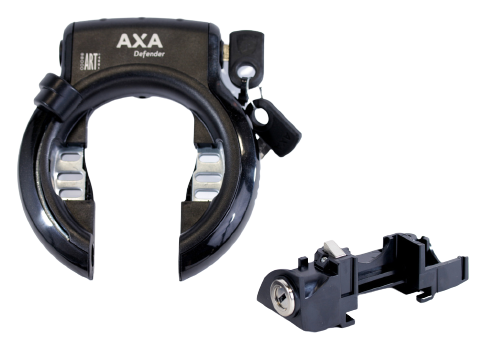 AXA Defender Slot con slot batteria Black portatore posteriore