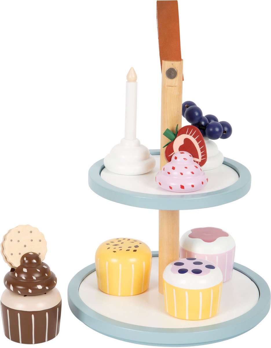 Small Foot - Spiel-Etagere aus Holz mit Cupcakes, 13 Stück.