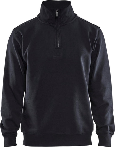 Brandless Sans Marque Blaklader Sweatshirt Jersey 1 2 Reißverschluss 3365-1048 – Schwarz – XXL