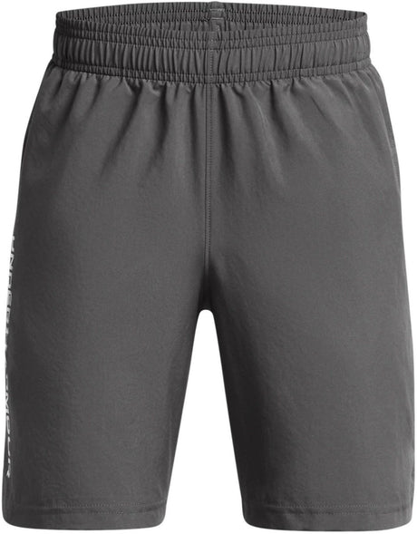 Under Armour Jungen-Sporthose „UA Tech Woven Wordmark Short-Grey“ – Castlerock – Weiß