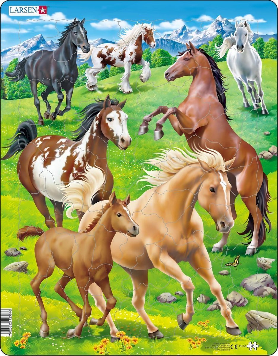 Selecta Larsen Puzzle Tiere – Pferde, 65 Teile.