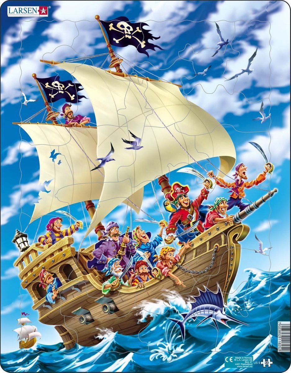 Selecta Larsen Puzzle Das Piratenschiff, 30 Teile.