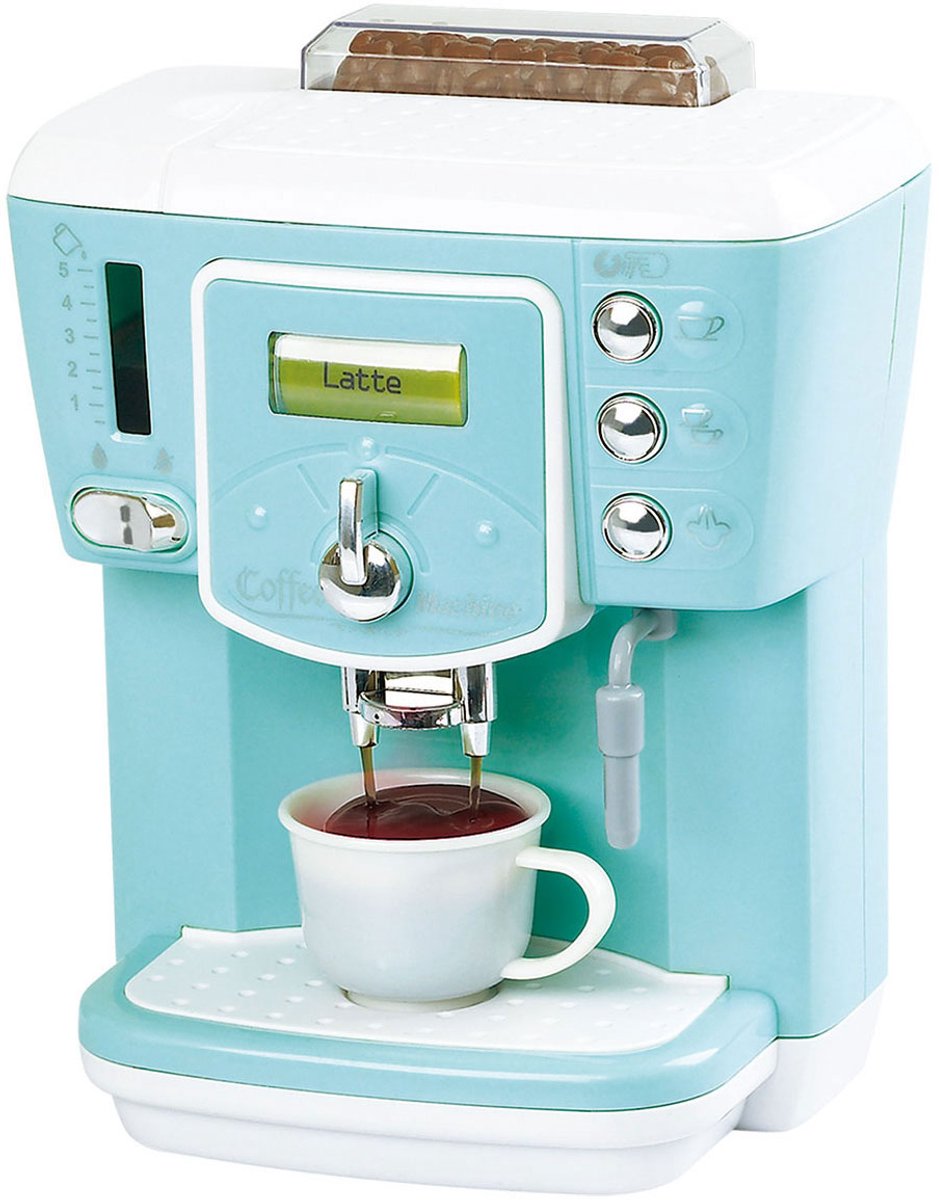 Playgo Spielspielzeug-Kaffeemaschine Blue Deluxe – Kaffeemaschine für Kinder.