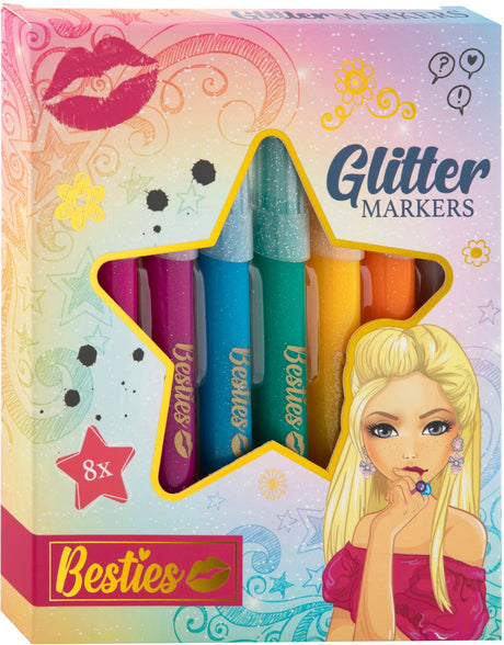 Grafix Besties Glitzer-Filzstifte, 8 Stk.