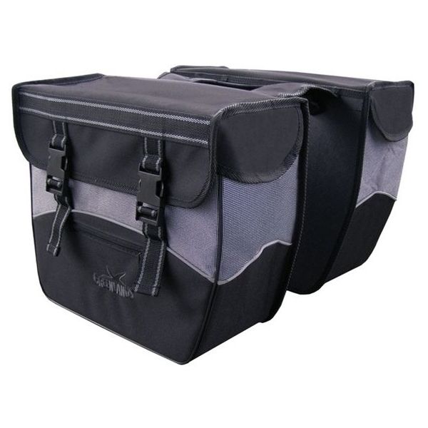 Greenlands Doppel-Fahrradtasche 34 Liter 35 x 31 x 16 cm (2x) - Schwarz und Weiß