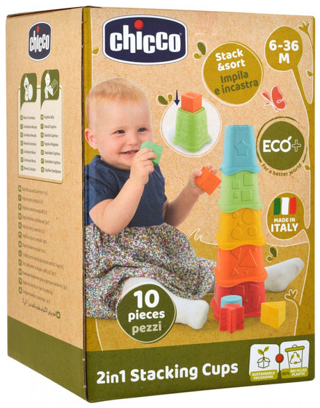 Chicco 2 in 1 Stapelbecher eco+ aus 80 % recyceltem Kunststoff!