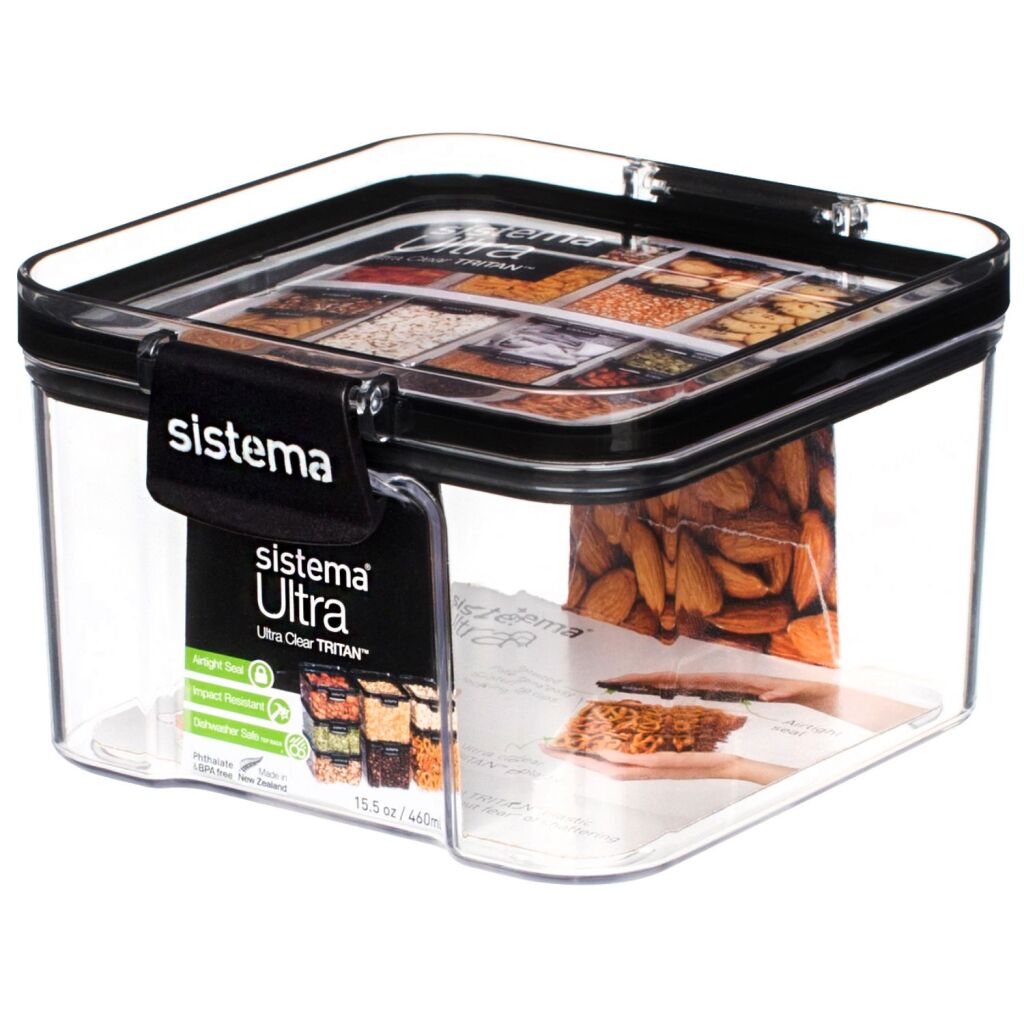 Sistema Aufbewahrungsbox Tritan quadratisch 460 ml transparent schwarz