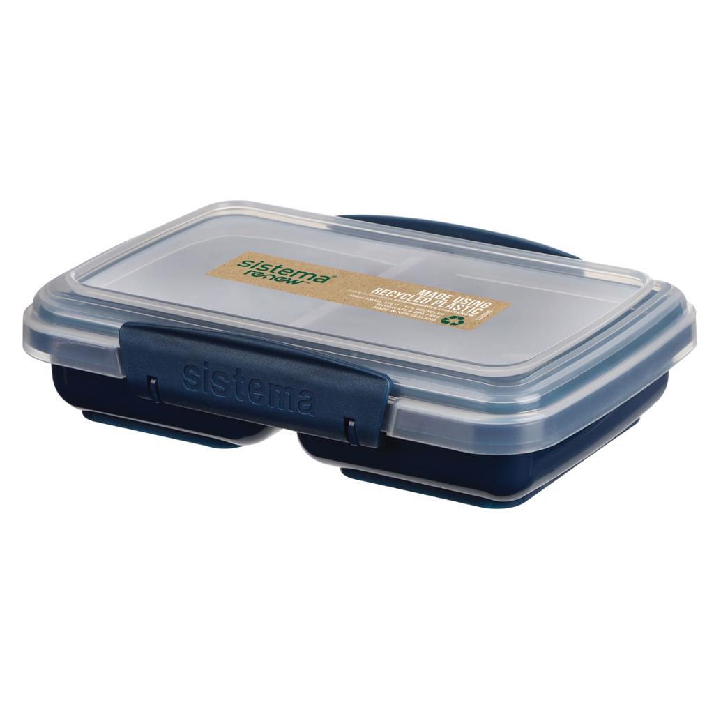 Sistema Snack-Take-Away-Box 2 Fächer 350 ml sortiert blau hellblau