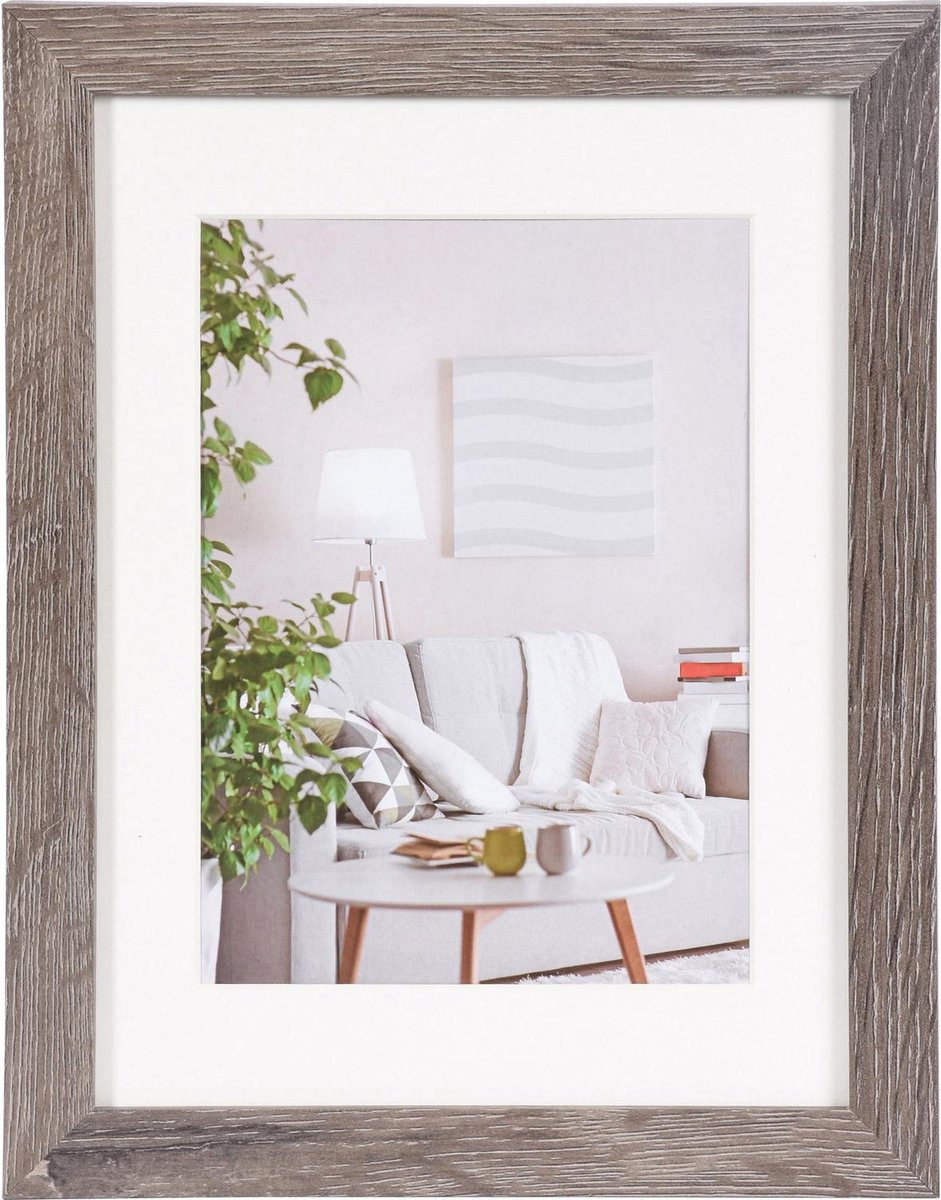 Henzo-Fotorahmen – modern – Fotogröße 18 x 24 cm – dunkelgrau