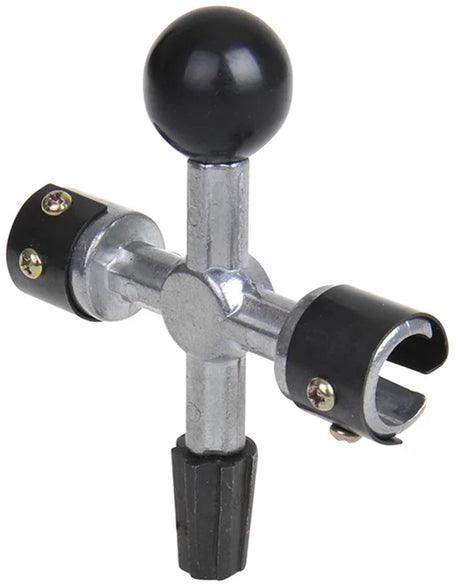 Proplus accupoolreiniger - 4-zijdig - universeel - verbeterde geleiding - 10.2 x 12.4 cm - zilver