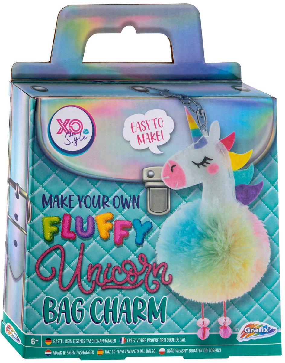 Grafix basteln Sie Ihren eigenen flauschigen Anhänger – Einhorn