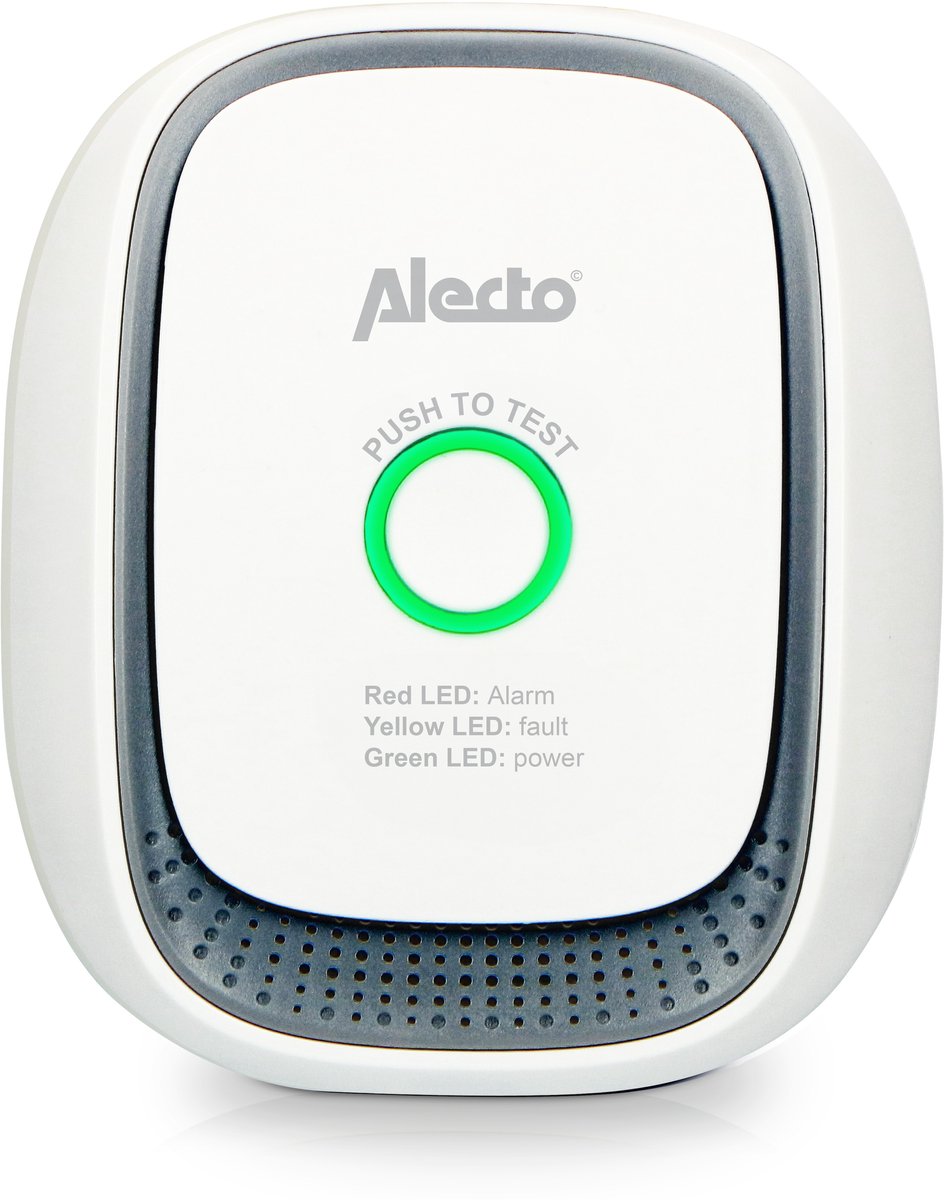 Alecto GA11 – Gasdetektor für Erdgas (Methan) – entspricht EN50194 – Alarm 70 dB – Testtaste
