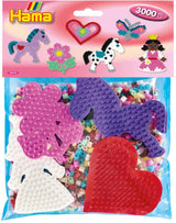 Hama Midi-Bügelperlen-Set Gruppenpackung rosa, 3000-tlg.