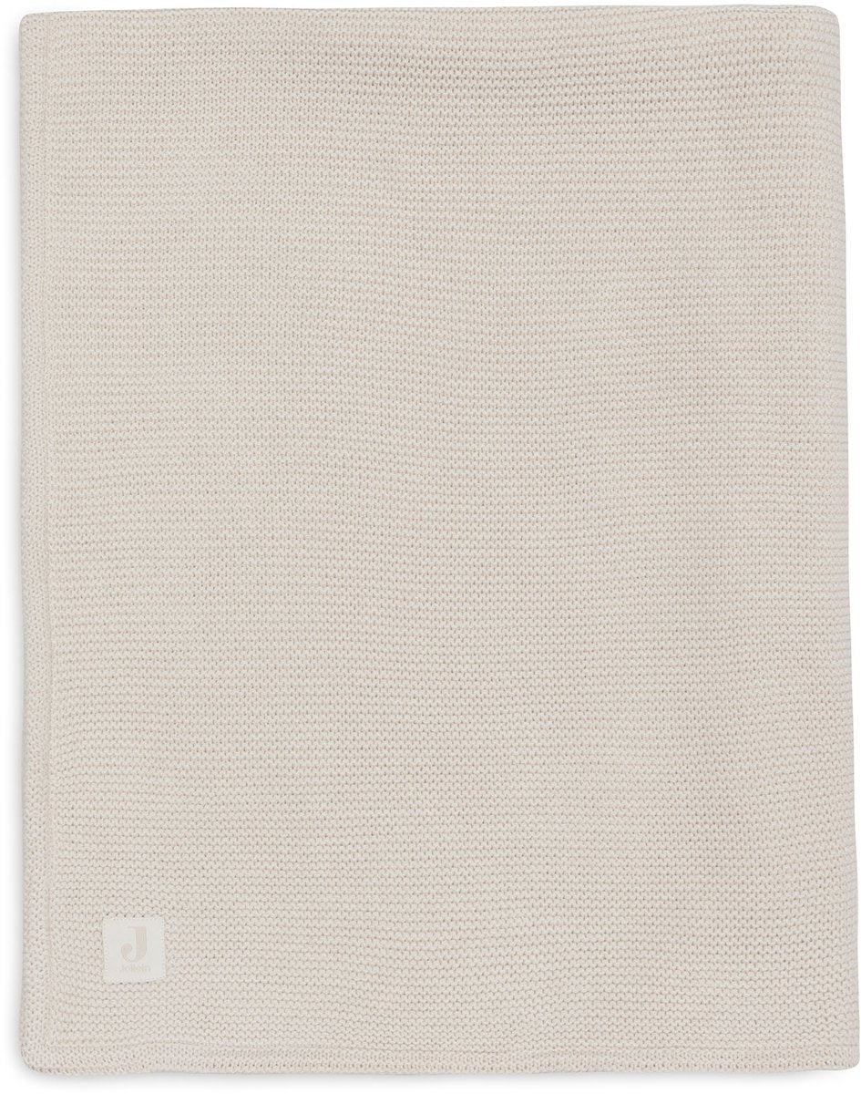 Jollein baby deken ledikant - 100x150cm - basic knit - oatmeal velvet