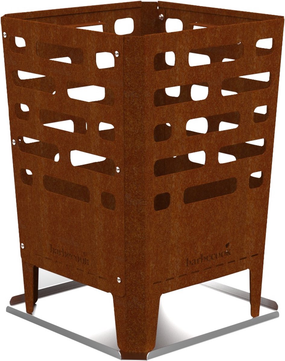 Barbecook Jill – Feuerkorb – Cortenstahl – 38 x 38 x 55 cm