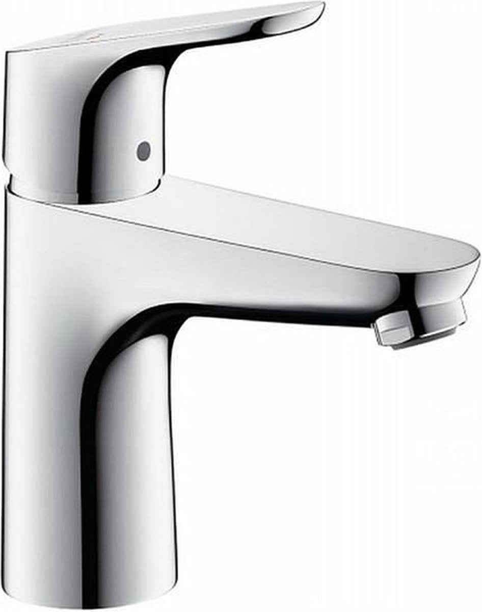 Hansgrohe Focus – Waschtisch-Mischbatterie – Einhebelbedienung – Cool-Start energiesparend – ohne Ablaufgarnitur – 100 mm – Chrom