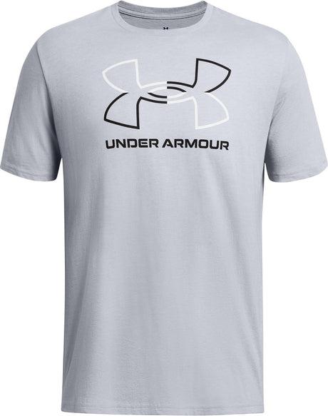 Under armour ua gl foundation update ss-gry heren sportshirt - mod grijs medium heather - wit - zwart