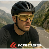 Kross Fahrradbrille Braker UV400 Wechselgläser – beige Rahmen