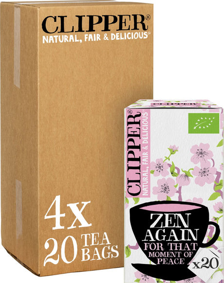 Clipper – Bio-Tee – Zen Again – Zitronengras-Eukalyptus – 4 x 20 Teebeutel