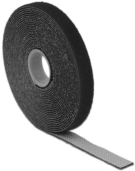 Delock Klettrolle 13mm schwarz (5 Meter)
