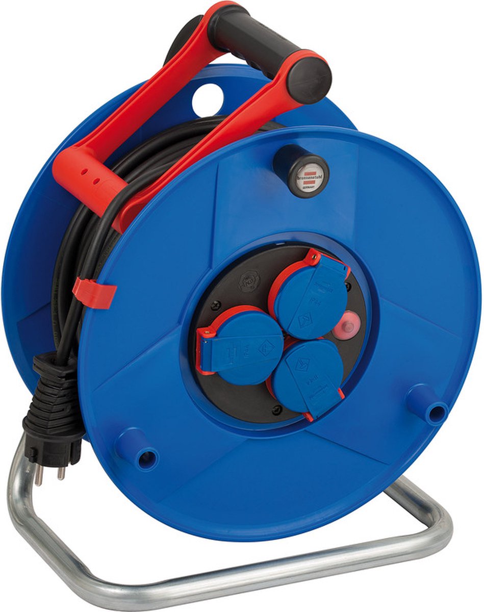 Brennerstuhl Garant Kabeltrommel, IP44, 50 m, Spezialkunststoff, kurzfristiger Außeneinsatz, Made in Germany