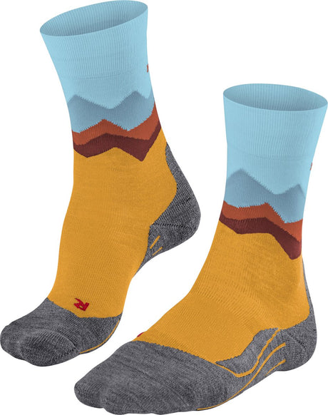 Falke TK2 Anti-Blister Wandersocken aus dickem Woll-Funktionsmaterial Damen Gelb - Größe 35-36