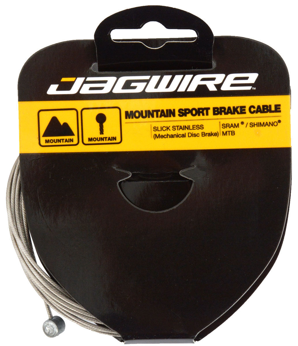 Jagwire Mountain-Bremskabel – Sport-Slick-Edelstahl – 1,5 x 2000 mm – Sram Shimano