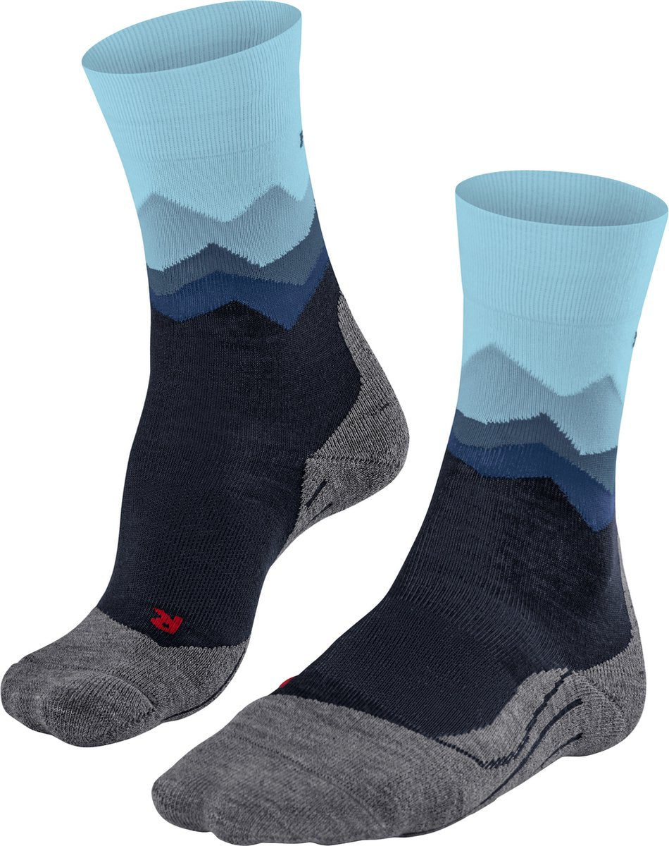 Falke TK2 Anti-Blister Wandersocken aus dickem Woll-Funktionsmaterial Damen Blau – Größe 35-36