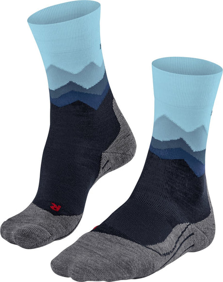 Falke TK2 Anti-Blister Wandersocken aus dickem Woll-Funktionsmaterial Damen Blau – Größe 35-36
