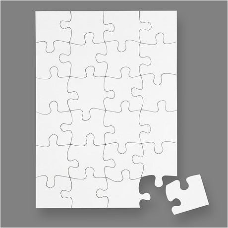 Creativ Firmenpuzzle, Größe 15x21 cm, weiß, 24 Teile, 16 Teile 1 Box