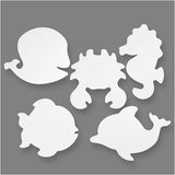 Creativ Company Meerestiere, H: 18,5-26 cm, B: 15-29 cm, 230 g, weiß, 16 Stück 1 Box
