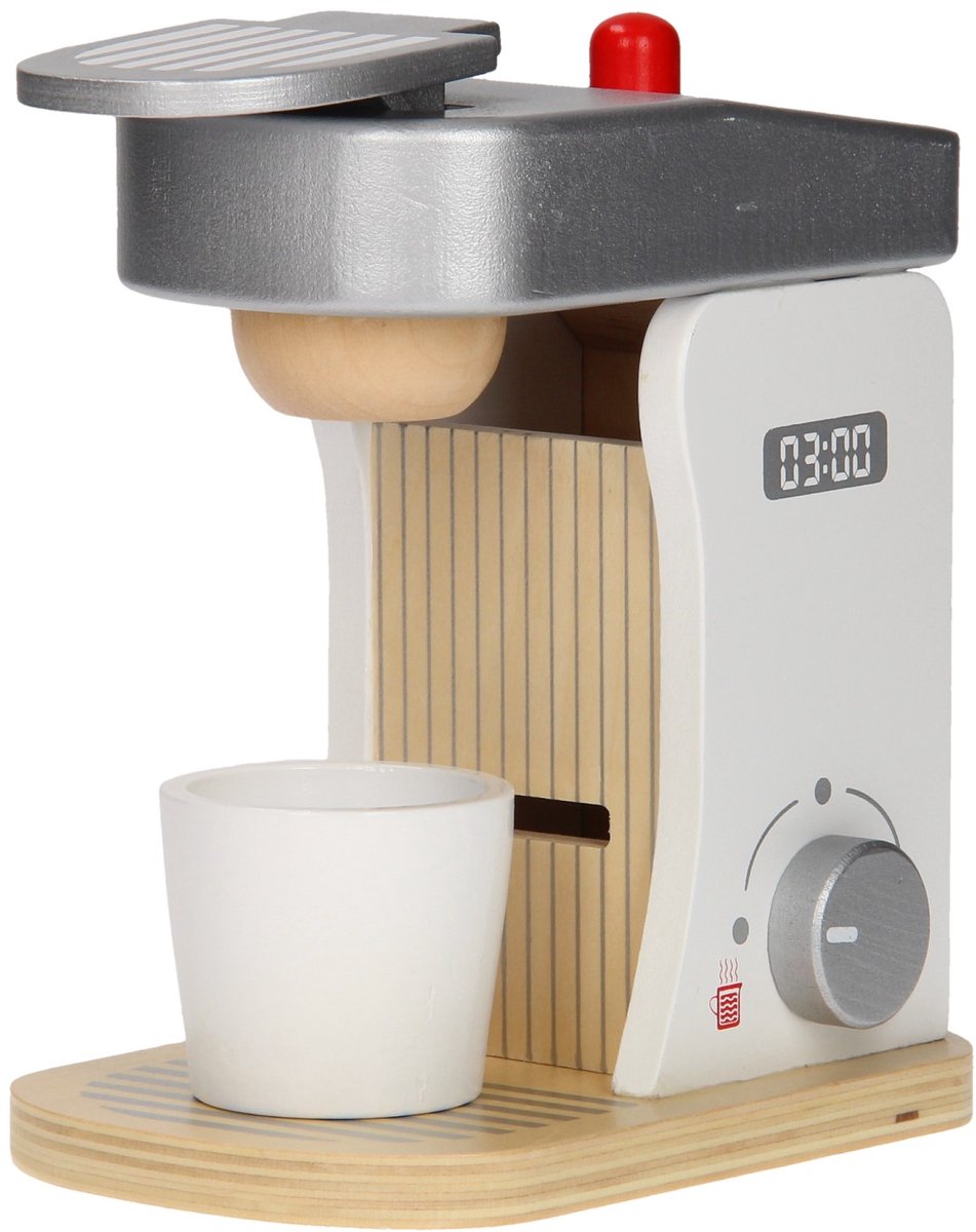 Jouéco-Kaffeemaschine aus Holz mit Zubehör