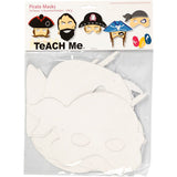 Creativ Company Piratenmasken, H: 16-26 cm, B: 17,5-26,5 cm, 230 g, weiß, 16 Stück 1 Box