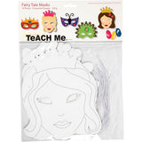 Creativ Company Märchenmasken, H: 13,5-25 cm, B: 17-25 cm, 230 g, weiß, 16 Stück 1 Box