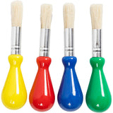 Creativ Company Kinderpinsel, L: 11,5 cm, T 13 mm, B: 11 mm, rund, 4 Stück 1 Box