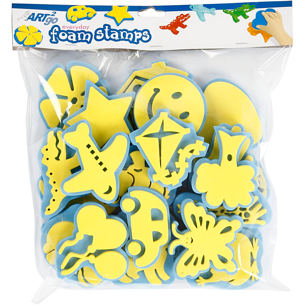 Creativ Company Schaumstoffstempel, H: 6-8 cm, B: 6-8 cm, 24 Stück 1 Box