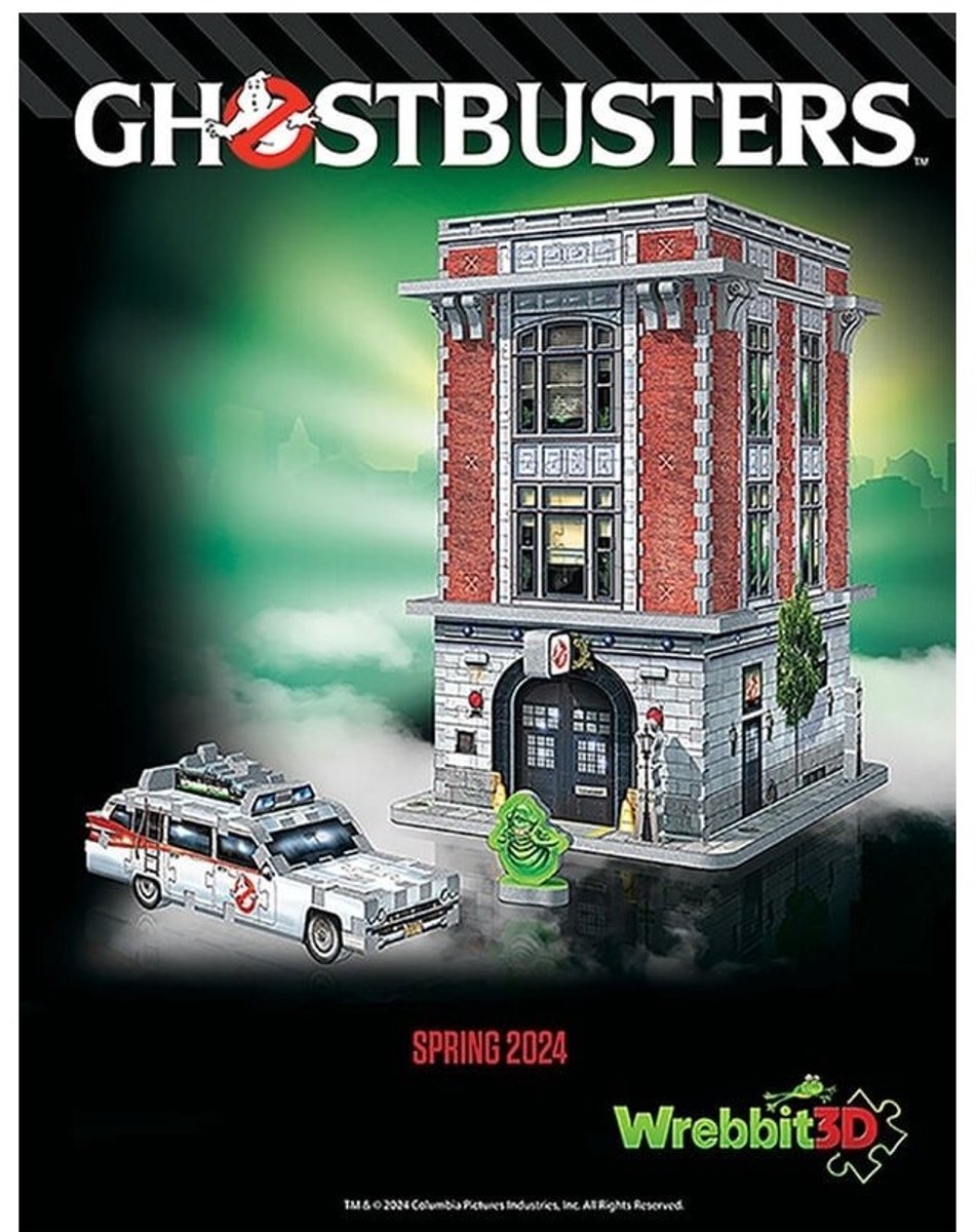 Wrebbit 3D Ghostbusters-Puzzle Hauptquartier – 500 Teile.