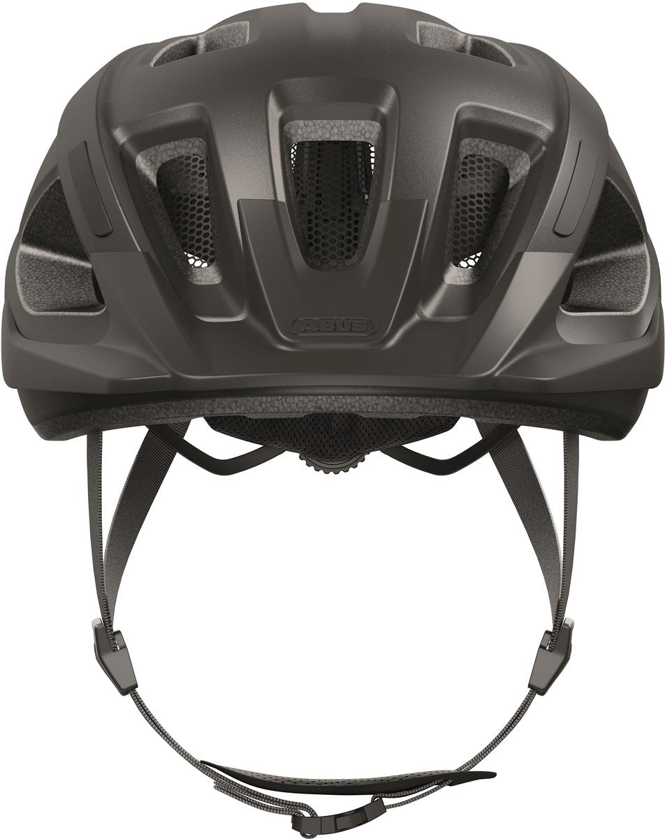 Abus Helm Aduro 3.0 - Sportlicher und schicker Stadthelm für ein sicheres Radfahren im geschäftigen Stadtverkehr - Titan - 51-55 cm