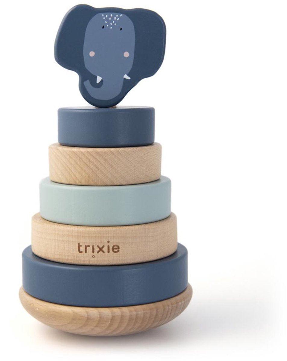 Trixie Stapelspielzeug aus Holz – Mrs. Elefant, 7 Teile