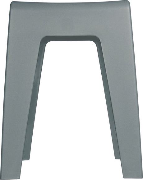 Wenko Badezimmerhocker Kumba aus grauem Kunststoff B38 x H47 x T32cm – Duschhocker – Duschsitz – Duschstuhl – Belastbarkeit max. 120 kg