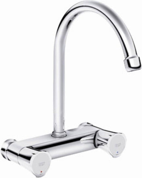 Grohe Costa-L Küchenarmatur - Wandmontage - hoher Auslauf - 360° Schwenkbereich - ohne Kupplungen - Chrom