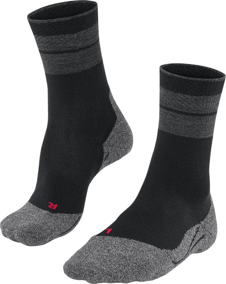 Falke TK Stabilisierende Anti-Blasen Wandersocken aus dickem Woll-Funktionsmaterial Herren Schwarz - Größe 39-41
