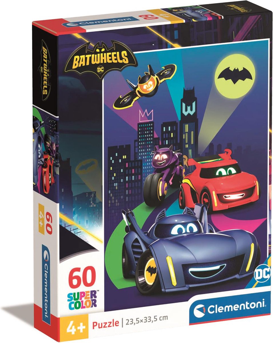 Clementoni - Puzzle - 60 Teile - Batwheels - Kinderpuzzle ab 4 Jahren