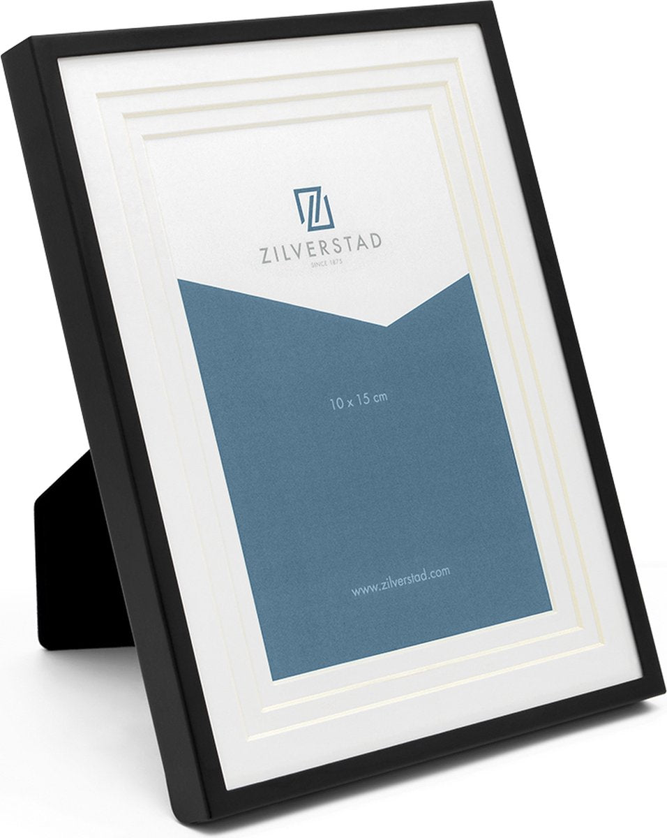 Zilverstad - fotolijst triple 10x15 cm mat zwart