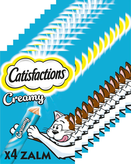Catisfactions cremige Snacks – Katzensnacks – Lachs – 44 Stück